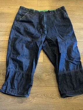 Cotton Ginny Dark Wash Denim Capris with Drawstring Hems sz 15 Juniors